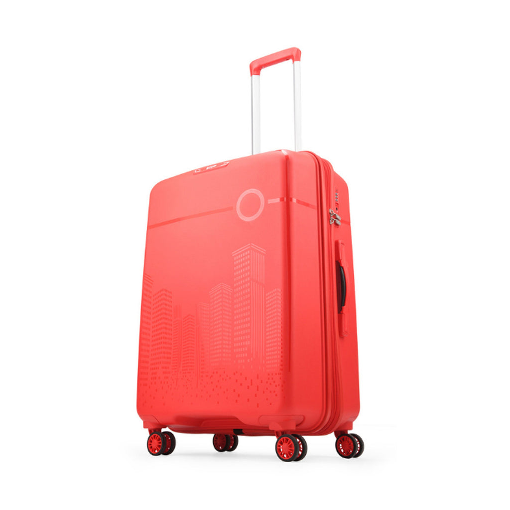 VIP Cityscape Plus 4 Wheel Hard Trolley Red