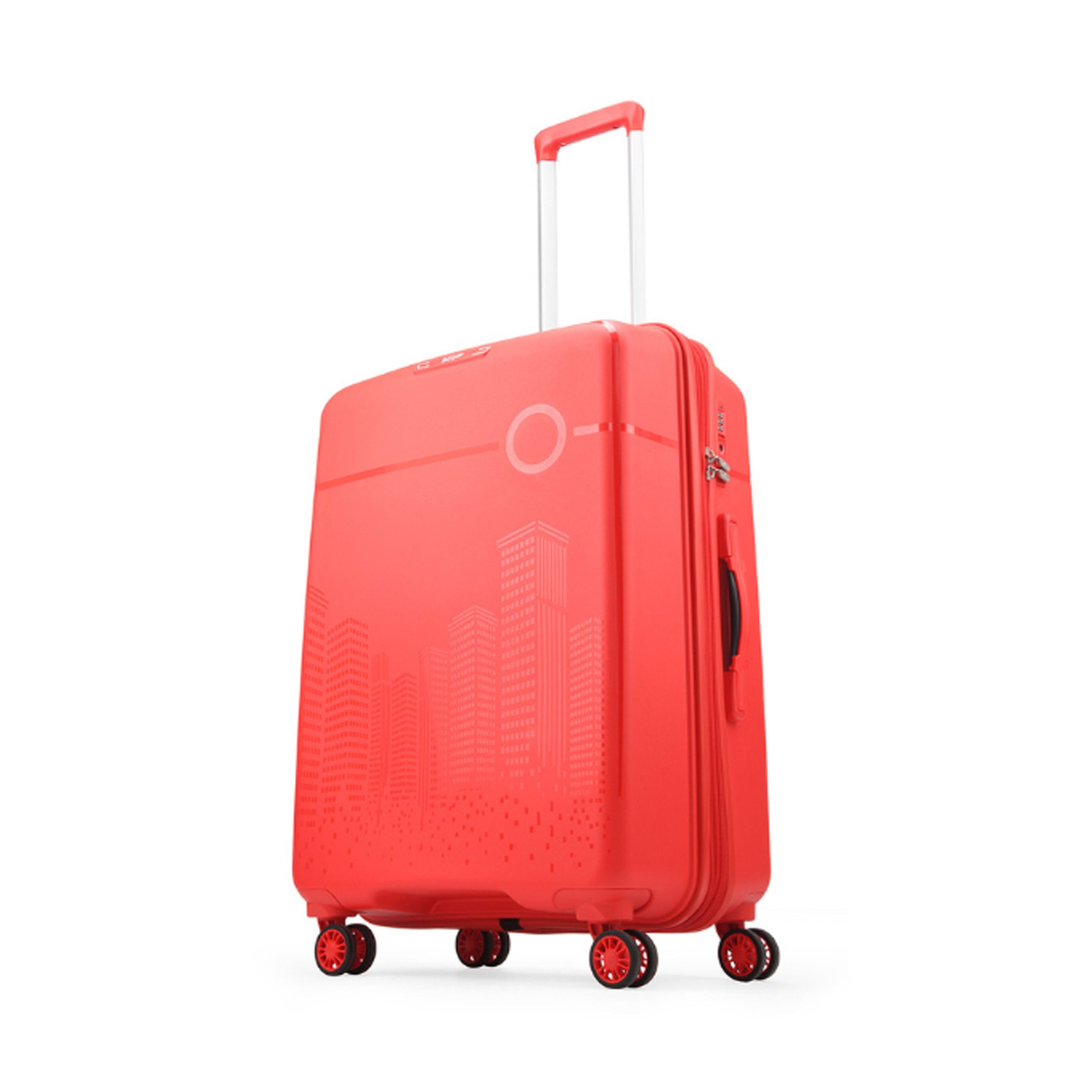 VIP Cityscape Plus 4 Wheel Hard Trolley Red
