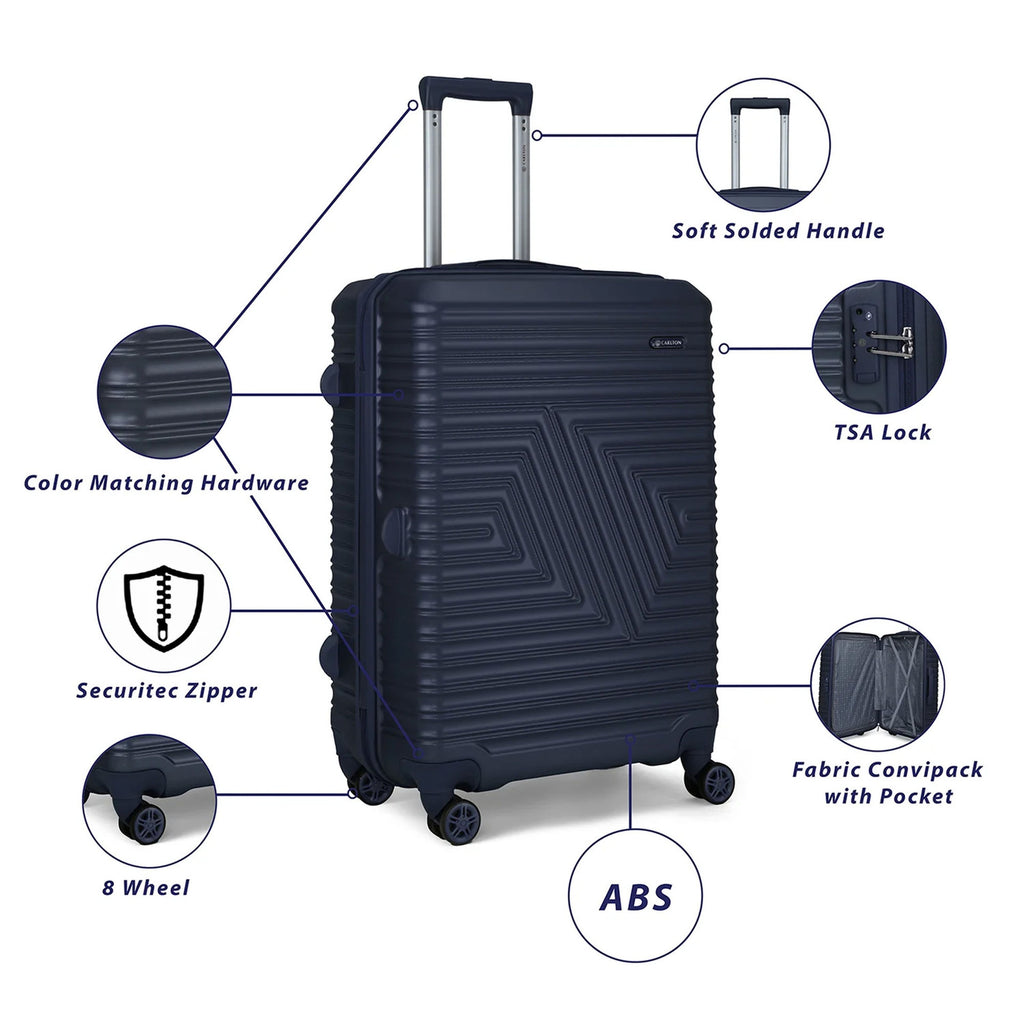 Carlton Crossline 4Wheel Hard Trolley Blue