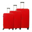 VIP Quad 4Wheel Hard Trolley 3Pcs Set Red