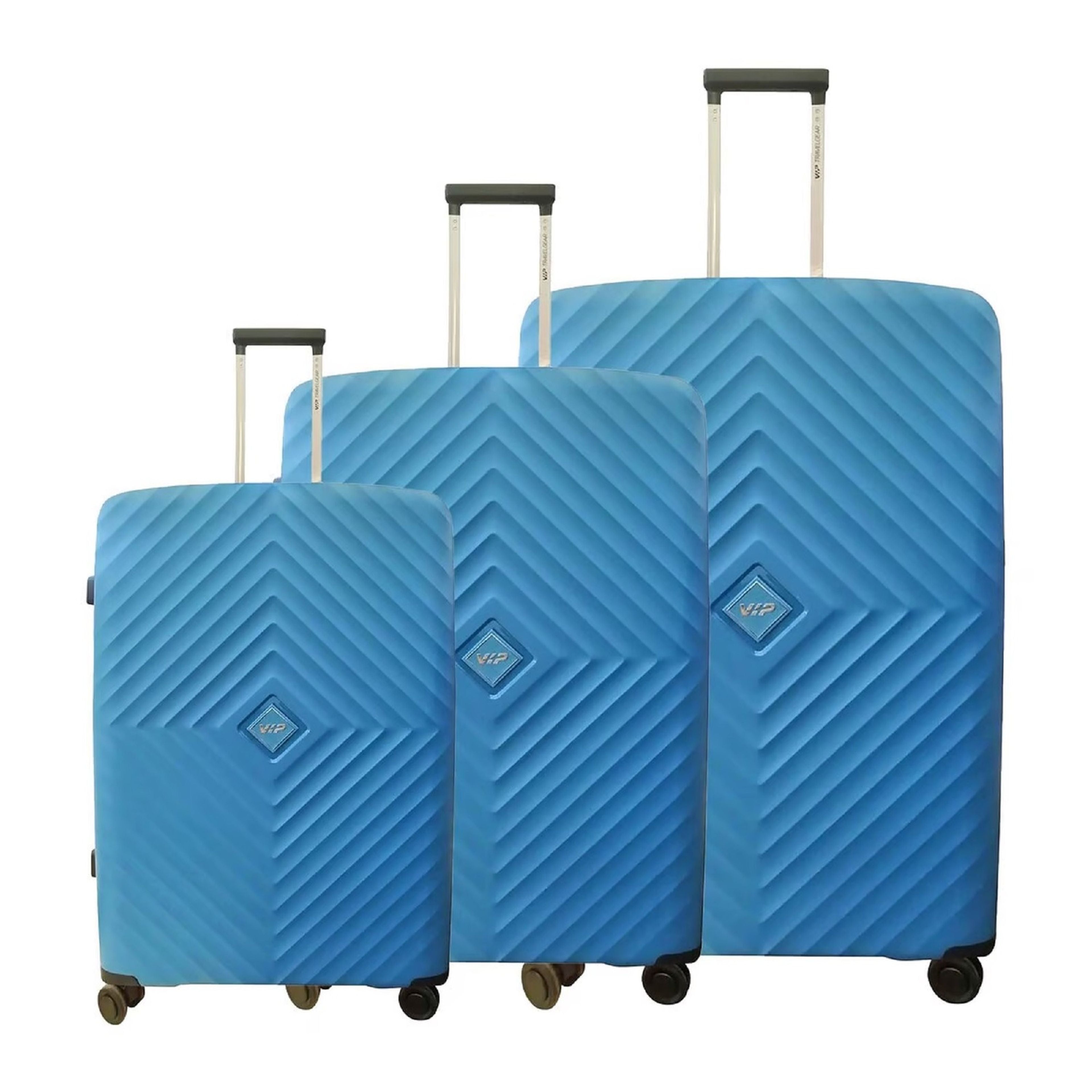 VIP Quad 4Wheel Hard Trolley 3Pcs Set Blue Main image