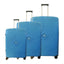 VIP Quad 4Wheel Hard Trolley 3Pcs Set Blue