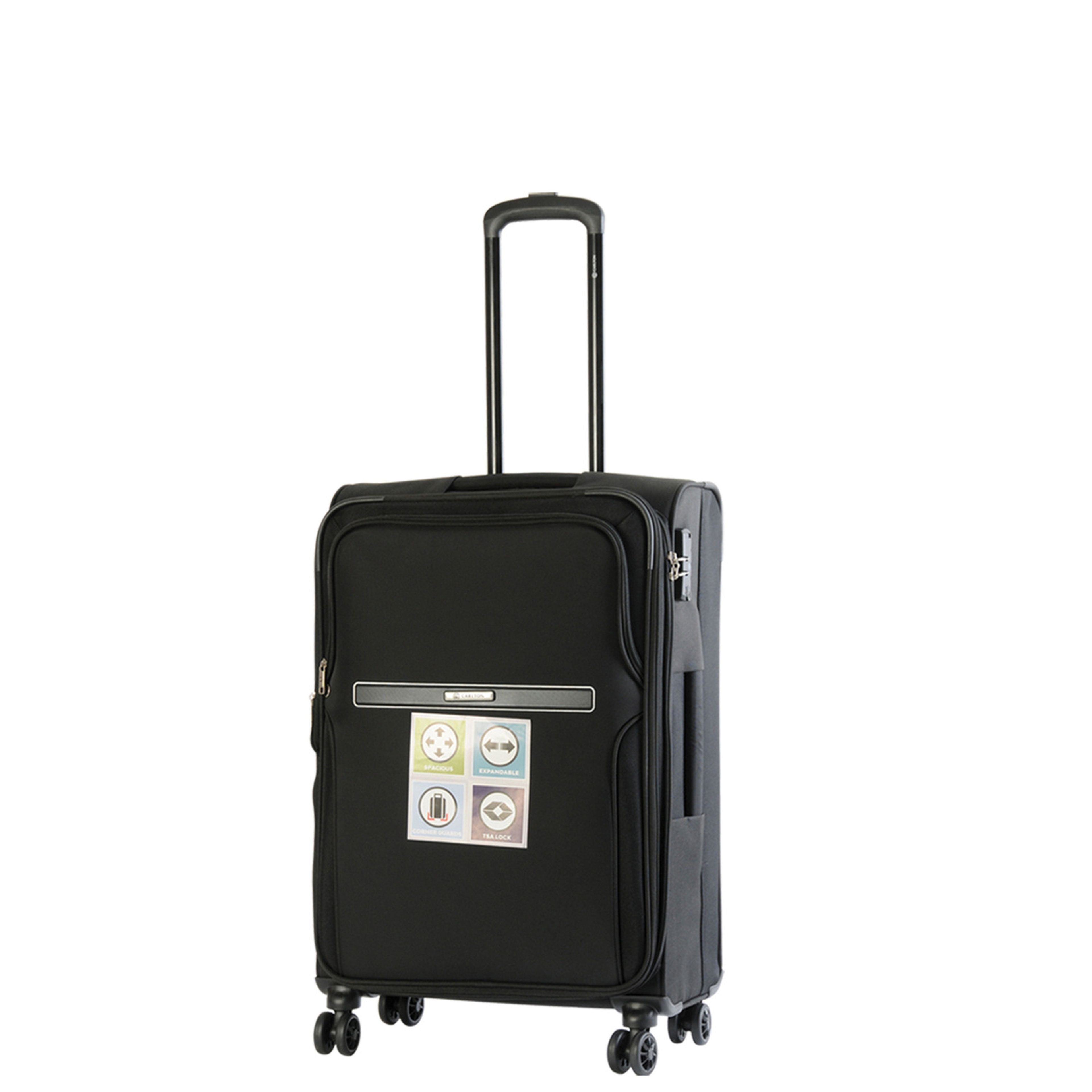 Carlton Turbolite 4 Wheel Soft Trolley, Black Main image