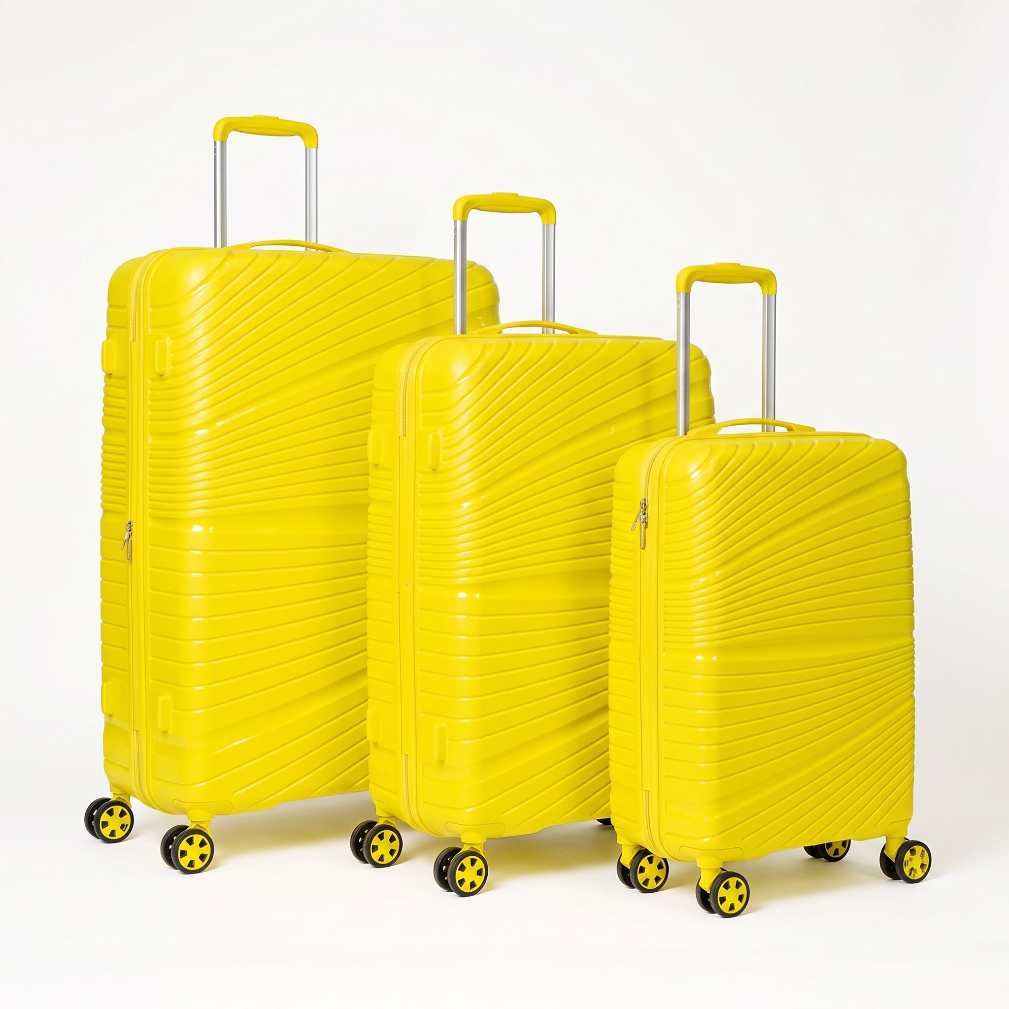 Skybags Skylite Yellow 3-piece luggage set - three sizes